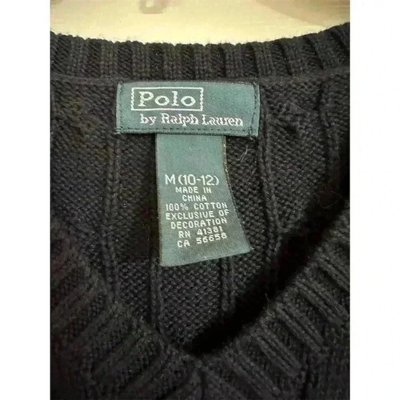 Polo Ralph Lauren Cable Knit  Boys' Sweater Vest Size 10-12 - Picture 4 of 6